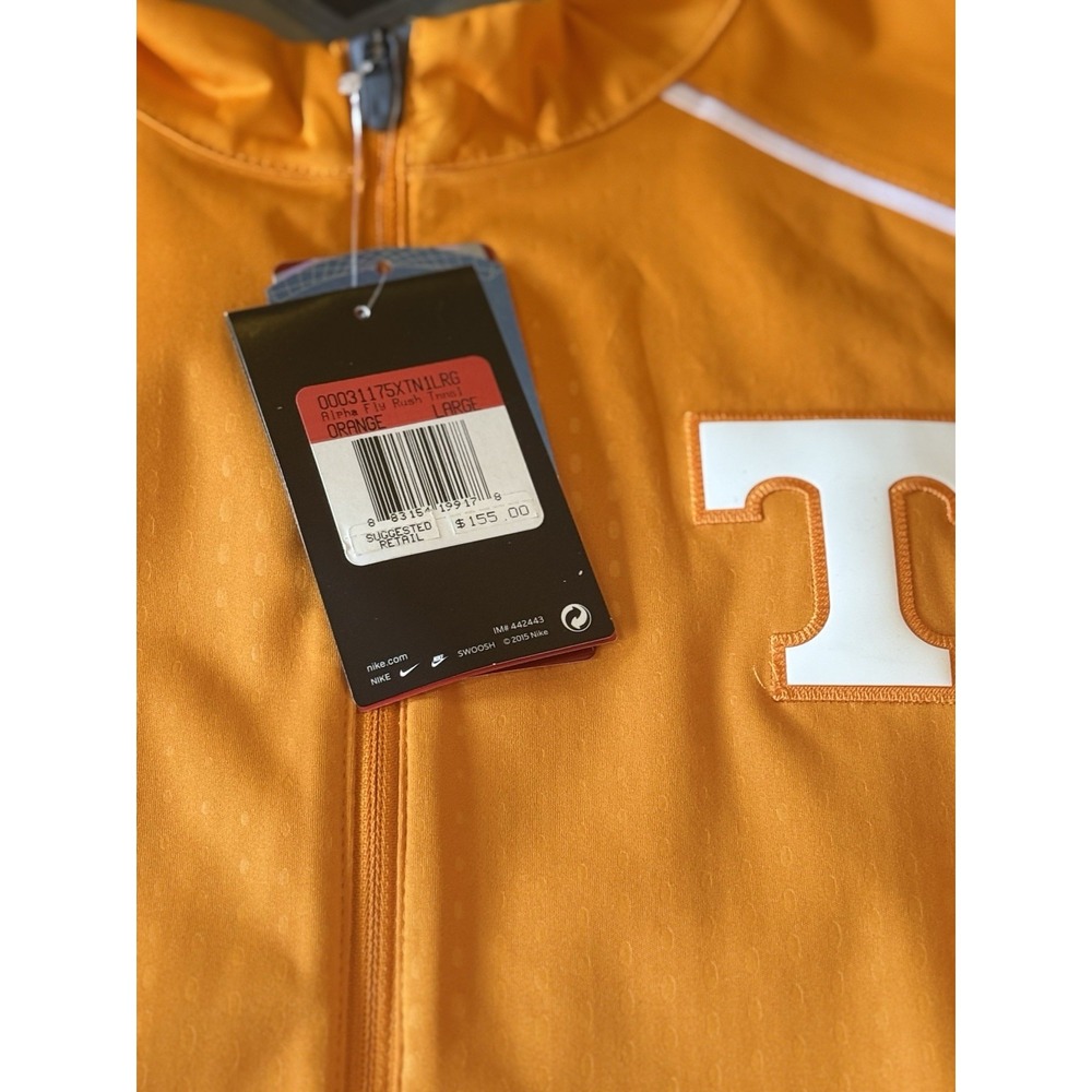Nike Tennessee Volunteers Alpha Fly Rush 1/4 Zip Jacket Pullover Men Sz L RARE - Picture 3 of 7